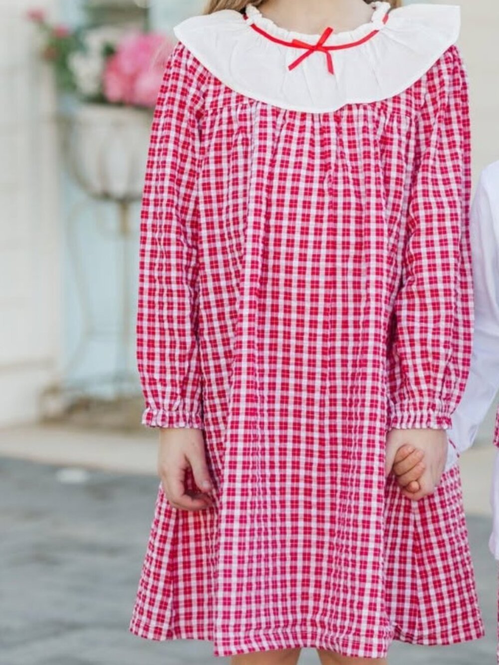 NEW Stitchy Fish Seasons in Scarlet Dress gingham palid Red 5 bow